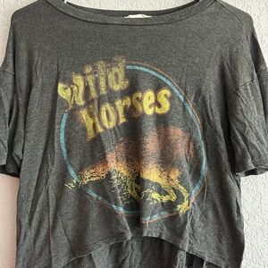Wild horses altar’d state cropped shirt